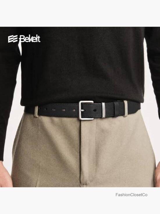 Full Grain Leather Belt for Jeans Pants Real Genuine Leather Waist Belt with